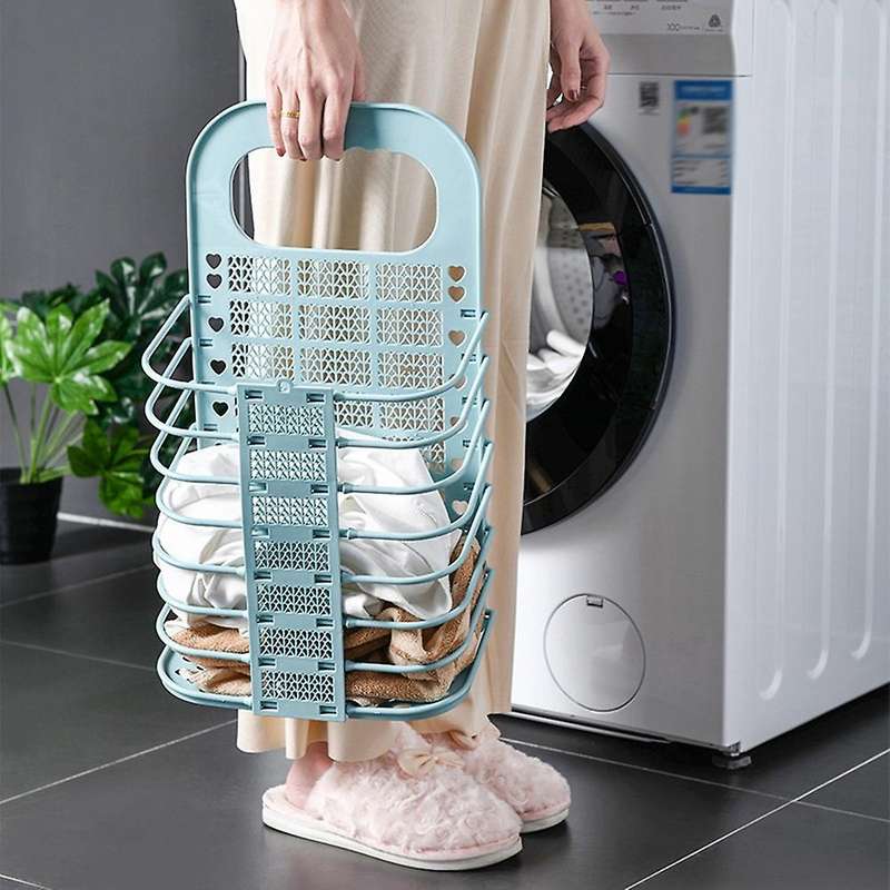 Wall Mounted Foldable Laundry Basket Dirty Clothes Storage Basket Wall Hanging Bathroom Clothes Laun