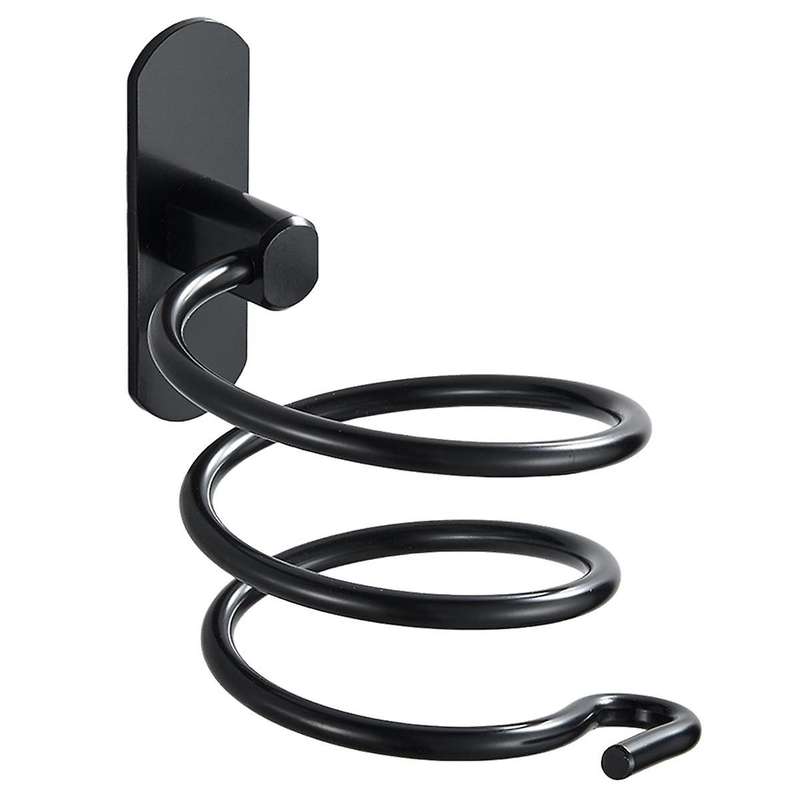 Wall Mounted Hair Dryer Holder Spiral Hair Care Tools Hanging Rack Organizer for Blow Dryer Storage
