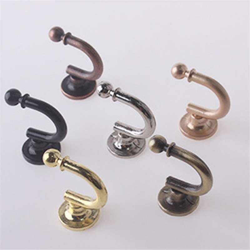 Wall Mounted Metal Curtain Hooks Holdback Decorative Drapery Curtain Hanger