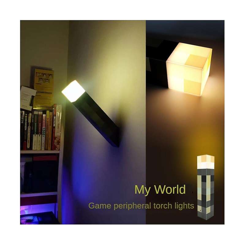 Wall Night Light Torch Building Block Lamp Torch Rechargeable Night Light Kids' Toys Atmosphere Deco