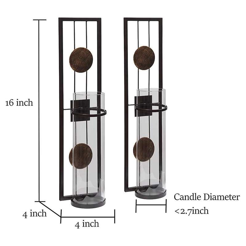 Wall Sconces Candle Holder Classic Metal Grass Wall Decorations for Living Room, Bathroom, Dining Ro