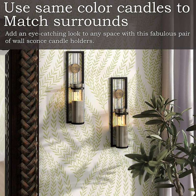 Wall Sconces Candle Holder Classic Metal Grass Wall Decorations for Living Room, Bathroom, Dining Ro
