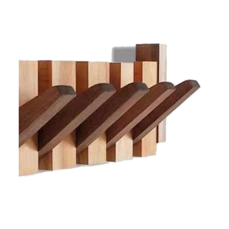 Walnut Coat Rack Wall-Mounted Hook Hidden Decoration Hook Hanger Foldable Bedroom Closets Wooden Wa