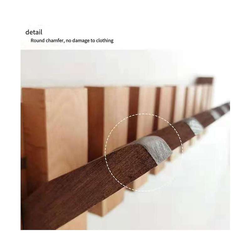 Walnut Coat Rack Wall-Mounted Hook Hidden Decoration Hook Hanger Foldable Bedroom Closets Wooden Wa
