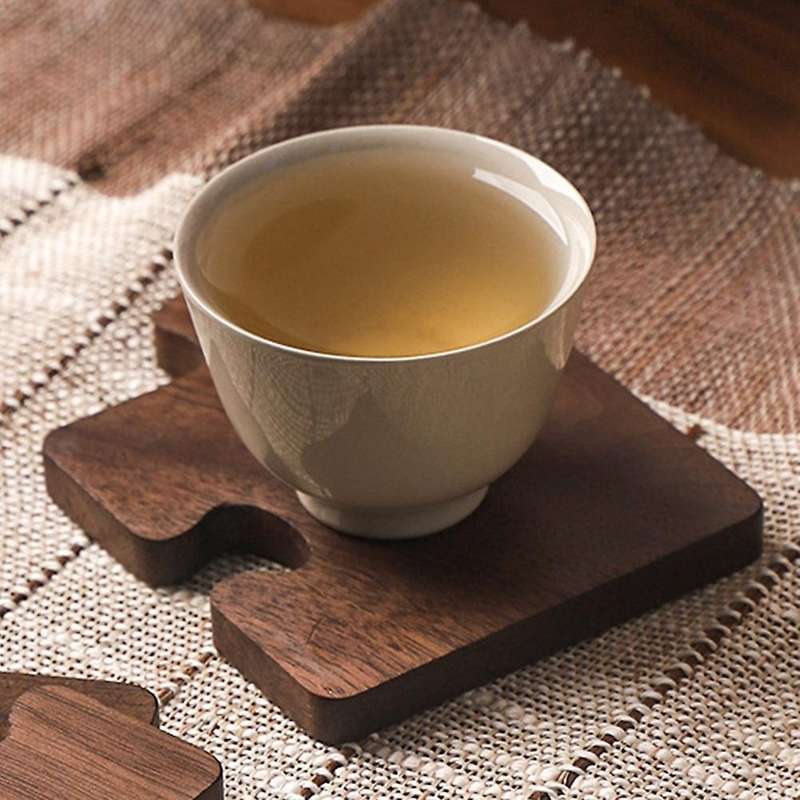 Walnut Coaster Solid Wood Coaster Wooden Cup Holder Pan Holder Puzzle Coaster Plate Mat Wooden Mat
