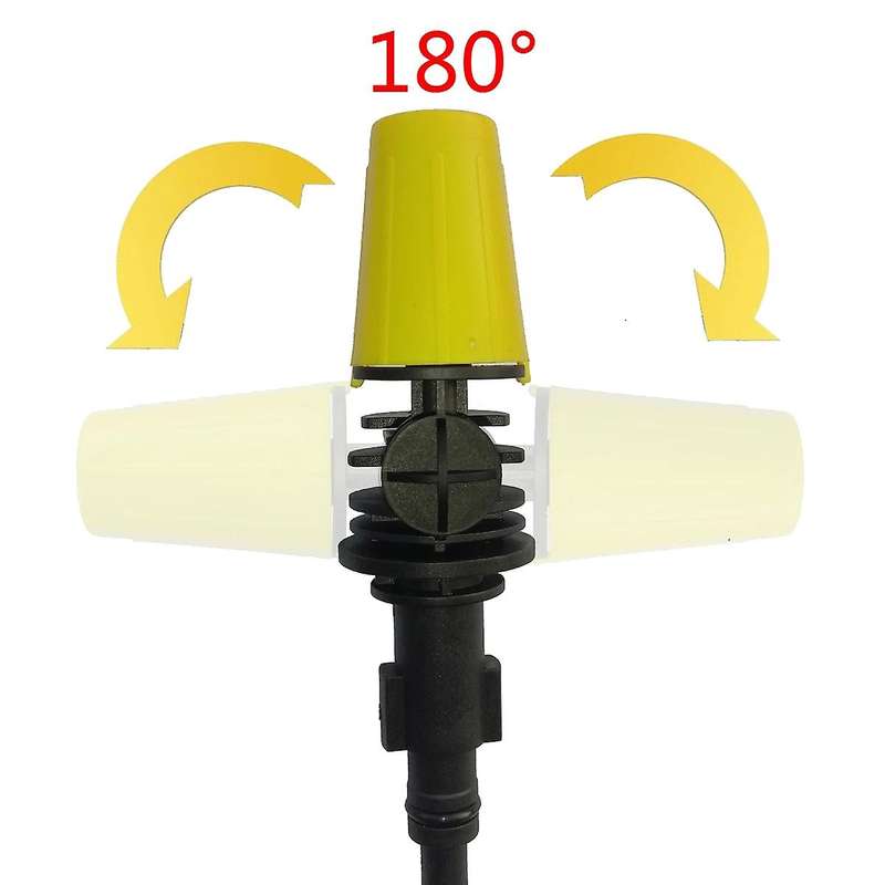 Wash- Nozzle Gimbaled Rotating Nozzle Pressure Washer Spray Nozzle for K2-k7 Trigger-