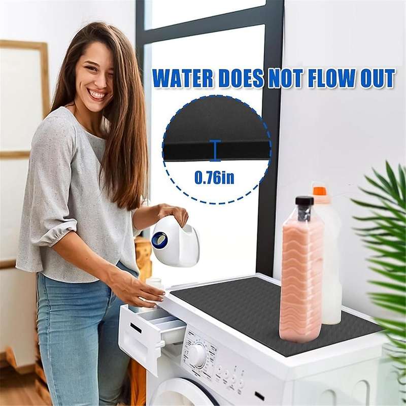 Washer and Dryer Covers for the Top,23.6 Inch X 23.6 Inch Dryer Top Protector Mat,Non-Slip Waterpro