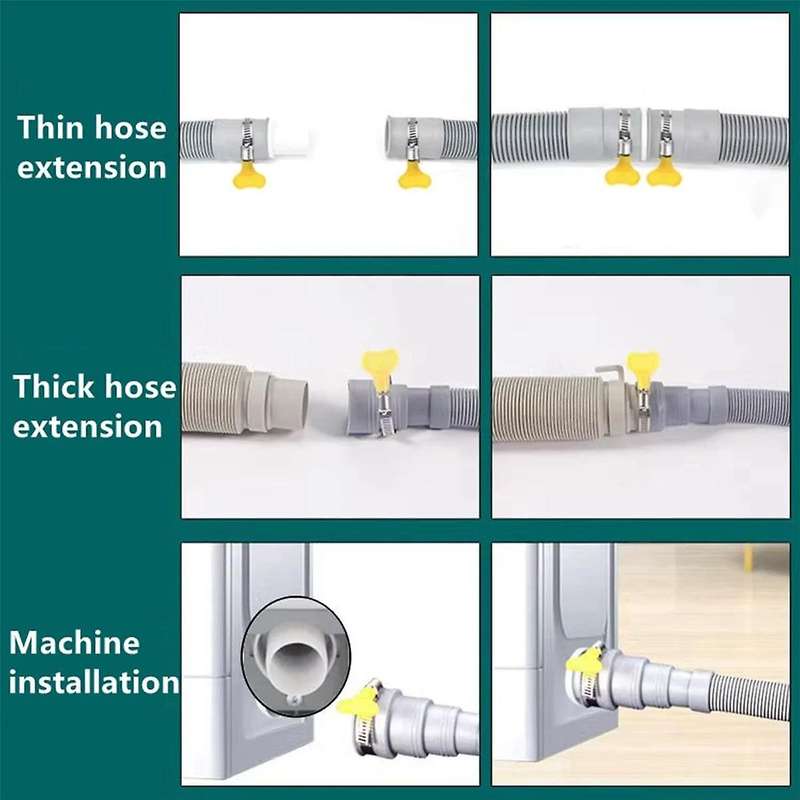 Washer Drain Hose, 6.5 Feet Flexible Washing Machine Drain Hose Universal Dishwasher Drain Hose Exte