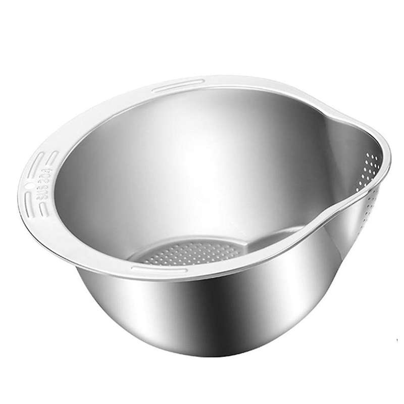 Washing Bowl Made of Stainless Steel, Sieve for Washing and Vegetables