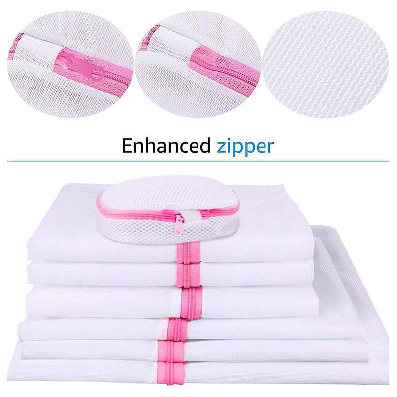Washing Machine Laundry Bag 7 Pieces Durable Mesh Laundry Net with Zipper
