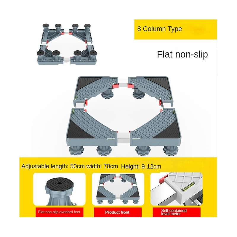 Washing Machine Stand Adjustable Anti-vibrator Mobile Base Support for Washing Machine Portable Bat