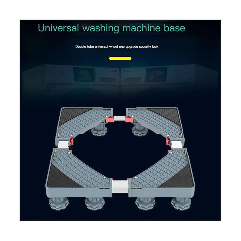Washing Machine Stand Adjustable Anti-vibrator Mobile Base Support for Washing Machine Portable Bat
