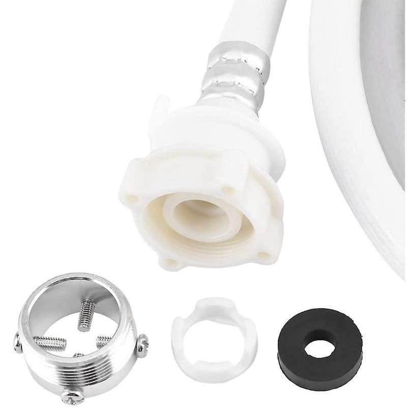 Washing Machine, Pvc Hose, White Water Inlet Hose, Lengthened High-Pressure Water Pipe Fittings (Len