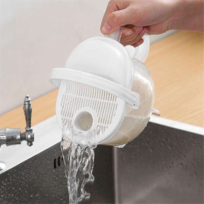 Washing Rice Machine with Handle Plastic Strainer Soybean Washer Sieve Convenient Multifunctional fo