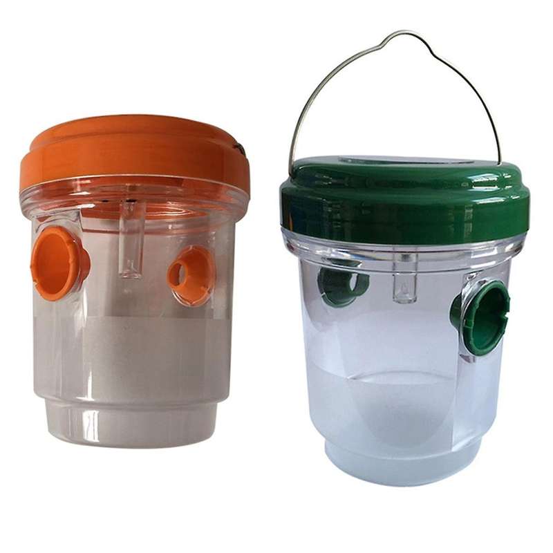 Wasp Trap - Hanging Design, Solar LED Light to Capture Flying Insects Insect Trap to