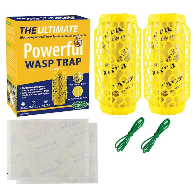 Wasp Trap Outdoor Hanging, Wasp and Carpenter Bee Trap, Sticky Bug Board Jacket Trap, Hornet Trap F