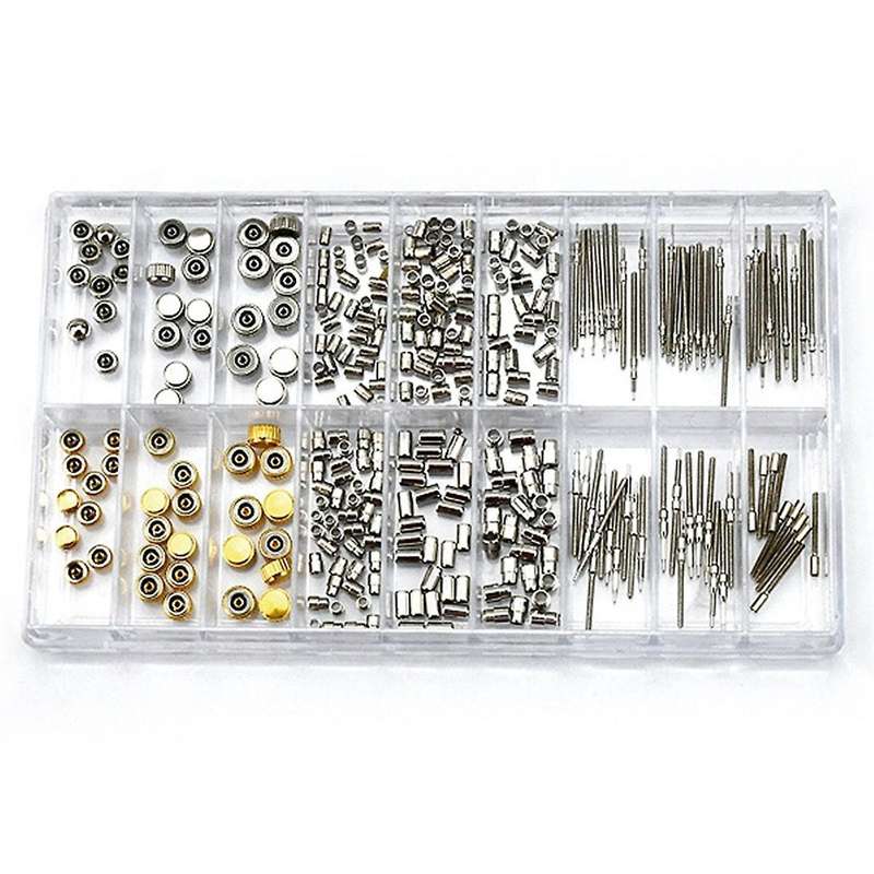 Watch Crown Parts Replacement Assorted Dome Flat Head,handle Tubes, Handle Bushings Watch Accessori