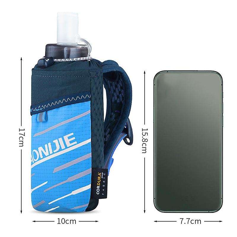 Water Bottle Carrier Bag with 420Ml Water Bladder for Hiking Travelling Camping Blue