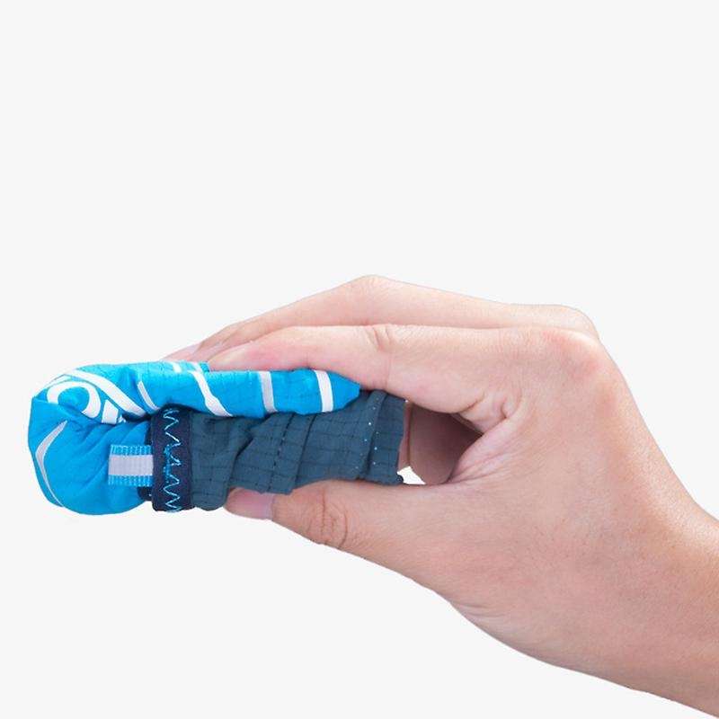 Water Bottle Carrier Bag with 420Ml Water Bladder for Hiking Travelling Camping Blue