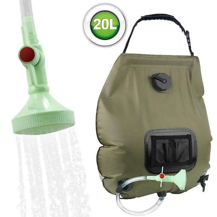 Water Bags for Outdoor Solar Hiking Bag 20L Heating Hydration Bag Hose Shower Head