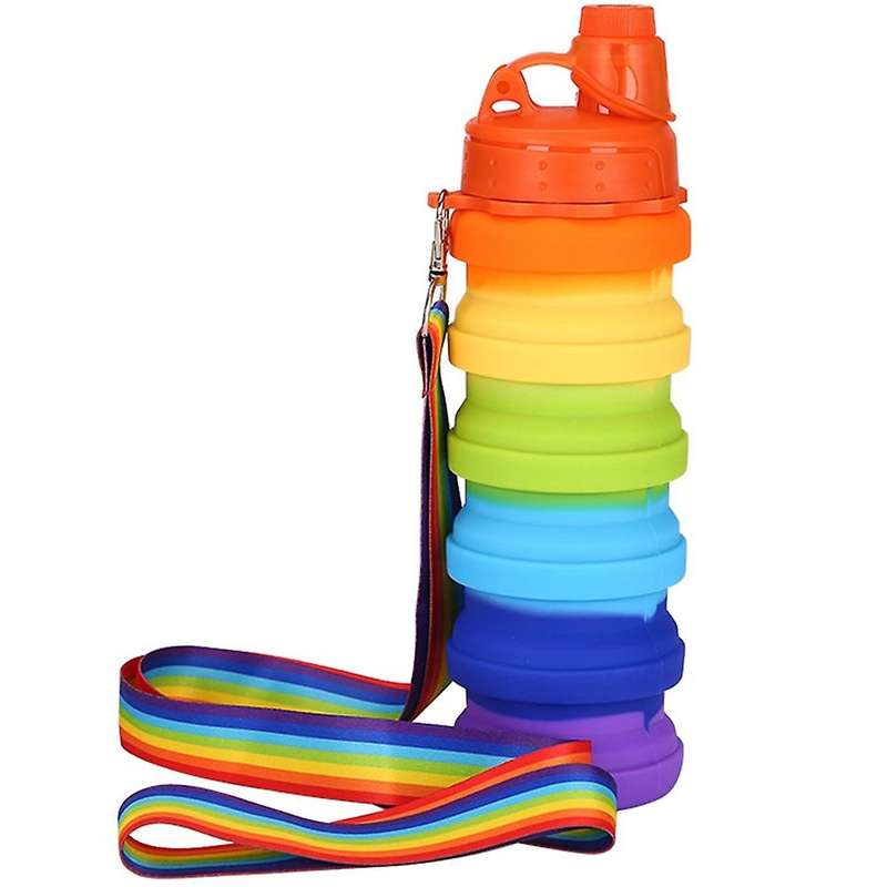 Water Bottle for Kids, Portable Foldable Silicone Water Bottles, Collapsible Leak Proof Drink Bottle