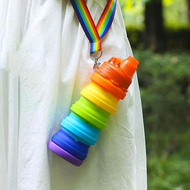 Water Bottle for Kids, Portable Foldable Silicone Water Bottles, Collapsible Leak Proof Drink Bottle
