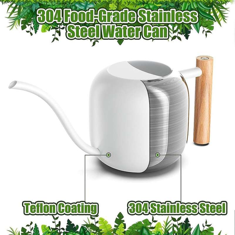Water Can Indoor Plant 1.2L/41Oz with Long Spout Small Water Can Metal Watering Can Pot for Indoor H
