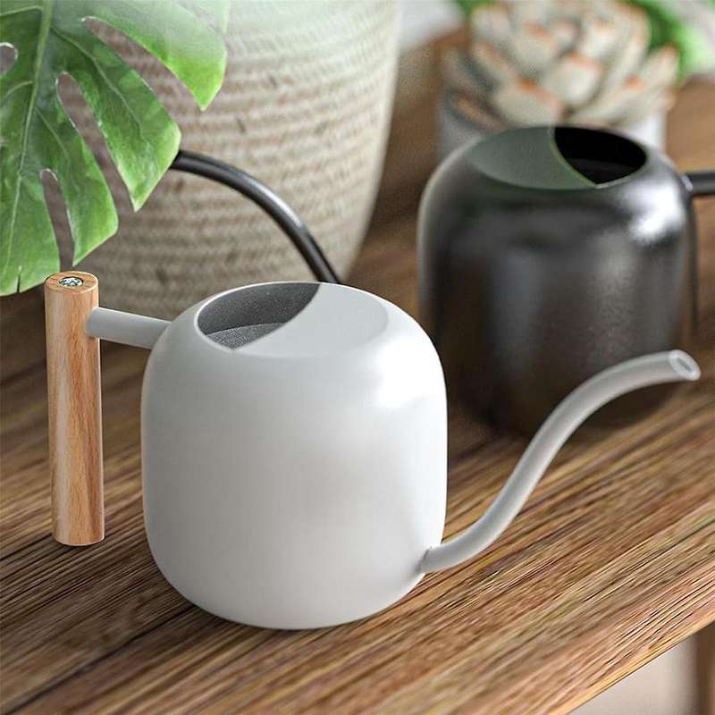 Water Can Indoor Plant 1.2L/41Oz with Long Spout Small Water Can Metal Watering Can Pot for Indoor H
