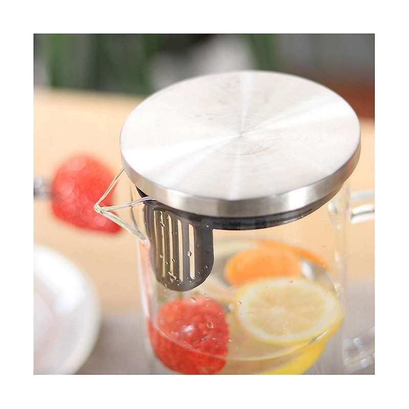 Water Carafe Glass Carafe Fridge Jug 1 Liters 2 Pieces In 1 Set Water Jug Teapot