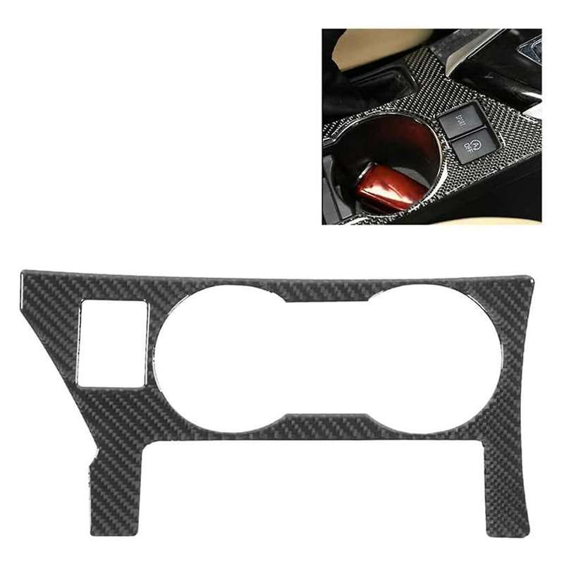 Water Cup Holder Panel Sticker Trim Carbon Fiber Decors Cup Holder Cover Fit for 2014 - 2018