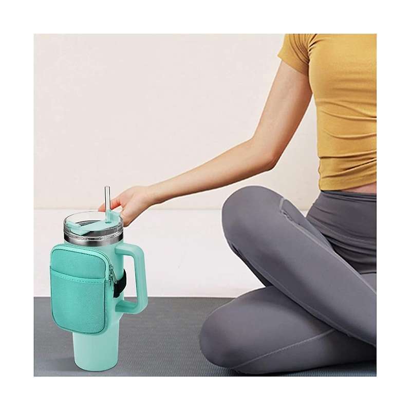 Water Cup Set Simple Fashion Vacuum Bottle Set Waterproof Portable Ice Cup Set Elastic Lifting Rope
