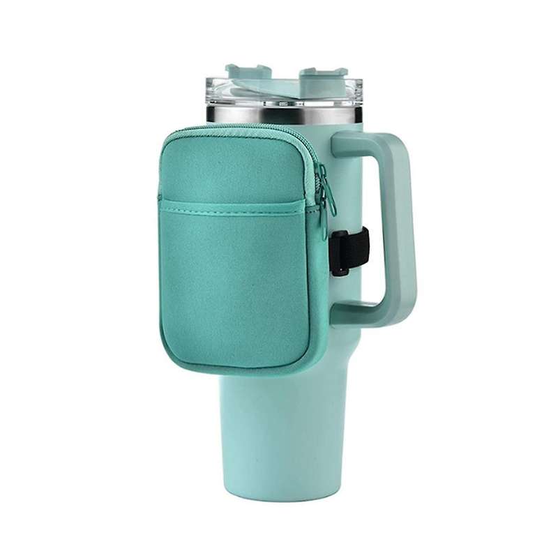 Water Cup Set Simple Fashion Vacuum Bottle Set Waterproof Portable Ice Cup Set Elastic Lifting Rope