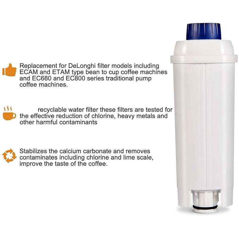 Water Filters for Coffee Machines Ecam, Eletta, Dinamica, Dlsc002, Magnifica, Autentica and Models