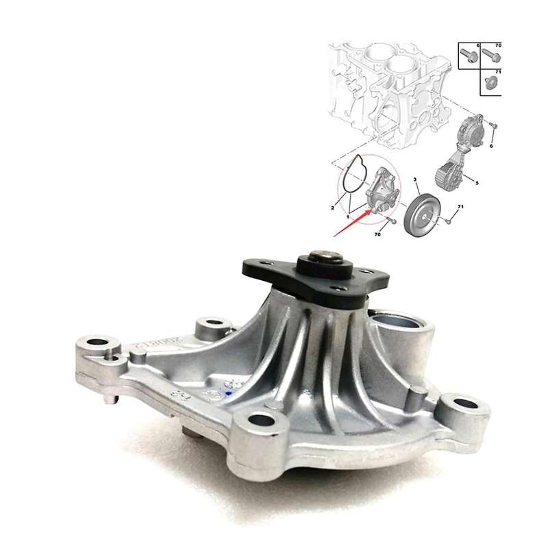 Water Pump 1201H8 9801573380 for 207 2008 Rcz 508 for Berlingo C3 C4 C5 Mechanical Water Pump