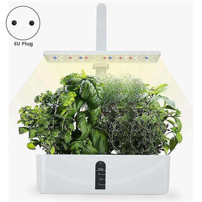 Water Pump Smart Hydroponics Growing System Indoor Garden Kit 9 Pods Automatic Timing with Height Ad