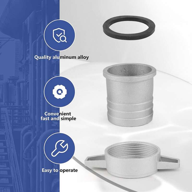 Water Pumps Fittings 2 Inch Aluminum Pipe Connecting Wrench with Rubber Gasket Pump Connector Pipe F