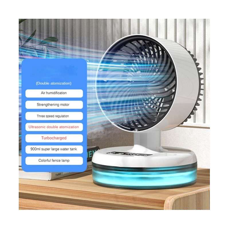 Water Spray Cooling Fan Mini Electric Fan Home Desktop Desktop Spray Atomization Fan Portable Mini H