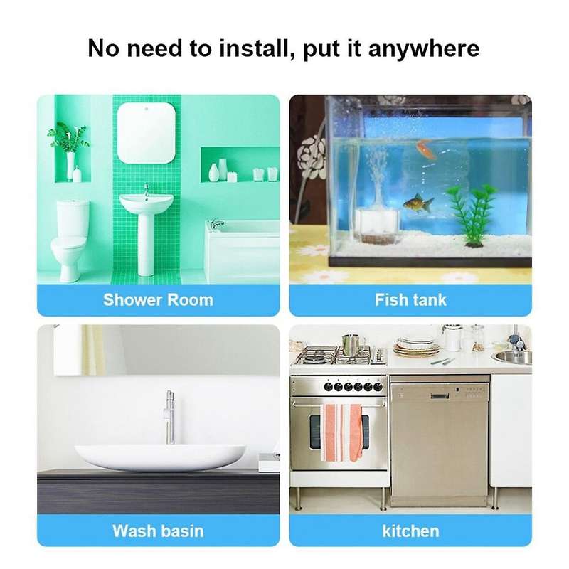 Water Sensor 90dB Alarm Water Leak Detector Alert Monitoring of Leaks and Drip Alarm for Kitchen Bat
