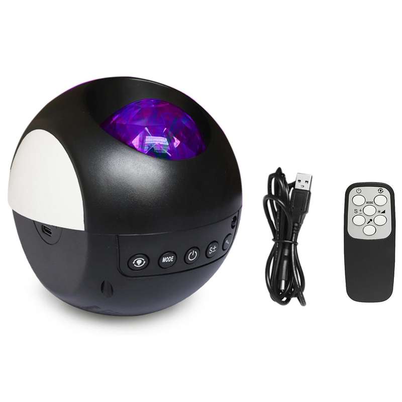 Water Wave LED Projector Light USB Voice Control Music Player LED Night Light Romantic Projection La