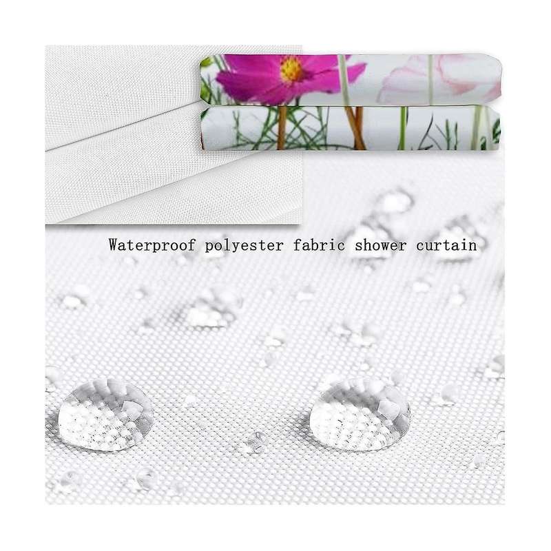 Watercolor Eucalyptus Shower Curtain,polyester Fabric Waterproof Shower Curtain Sets Machine Washabl