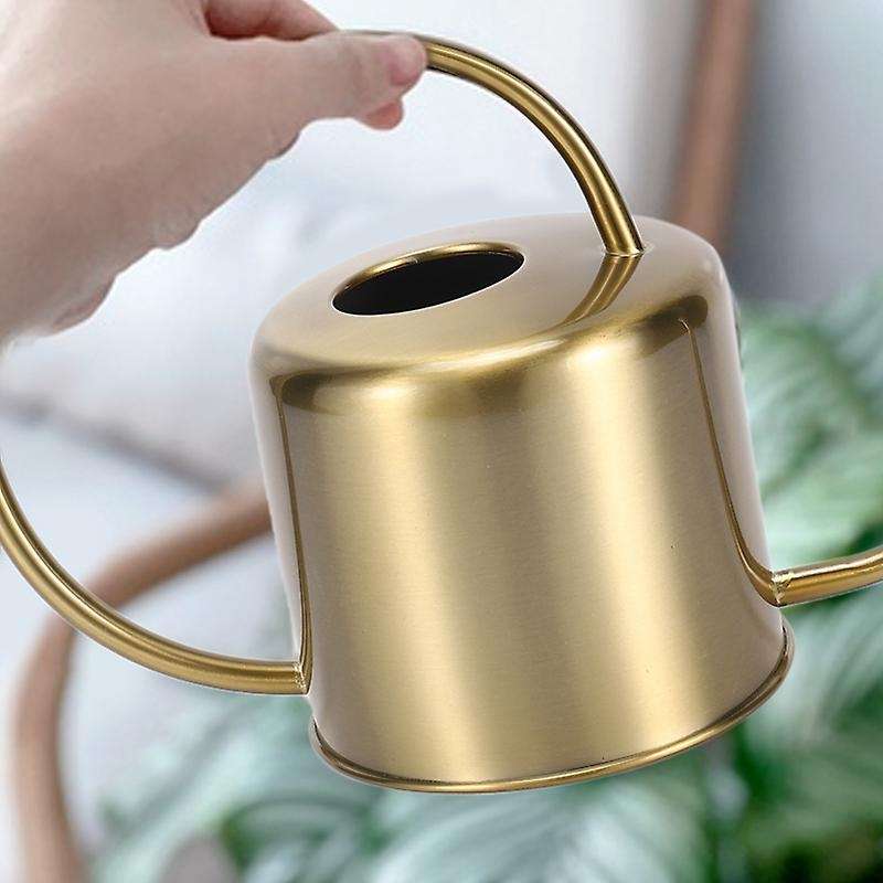 Watering Can Golden Garden Stainless Steel 1300Ml Small Water Bottle