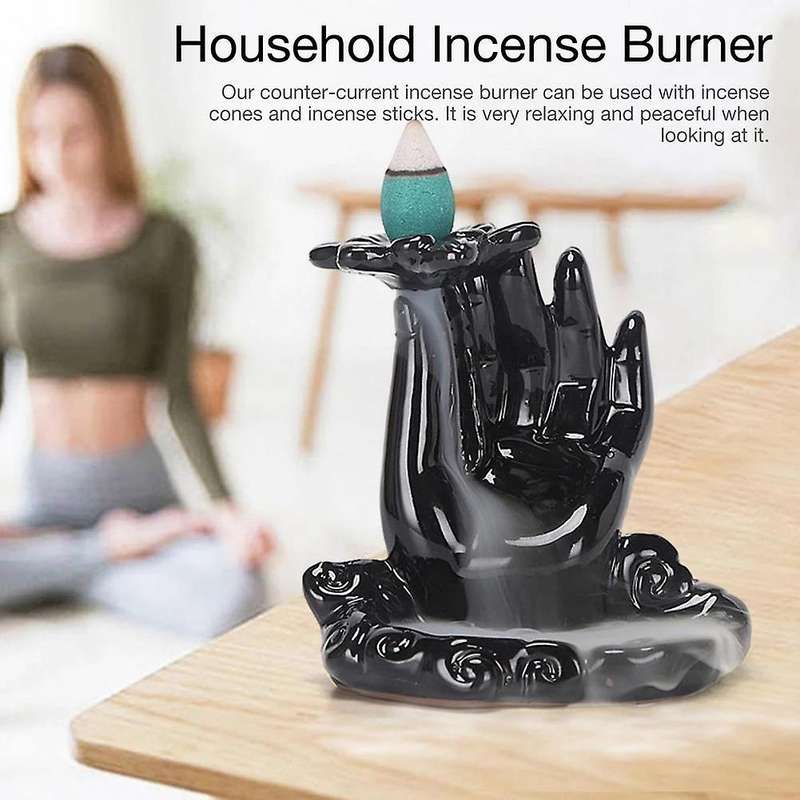 Waterfall Incense Burner Ceramic Incense Holder Handmade Ceramic Backflow Incense Burner Decor -Lot