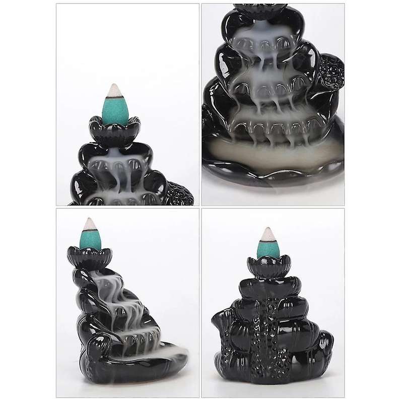 Waterfall Incense Burner Ceramic Incense Holder Handmade Ceramic Backflow Incense Burner Decor -Lot