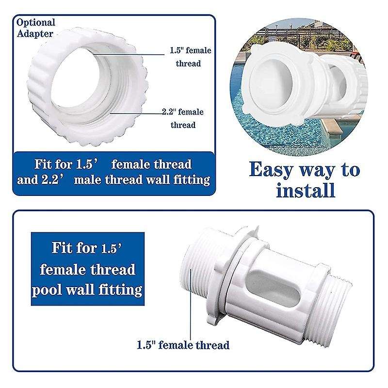 Waterfall Pool Fountain Water Adjustable Fun Sprinklers Pool Decor, Fits Most 1.5 in Ground