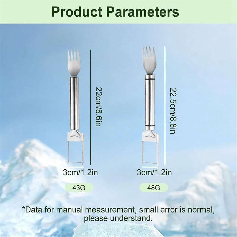 Watermelon Slicer Cutter,2-In-1 Stainless Steel Fruit Cutter Watermelon Fork Camping Kitchen Gadgets