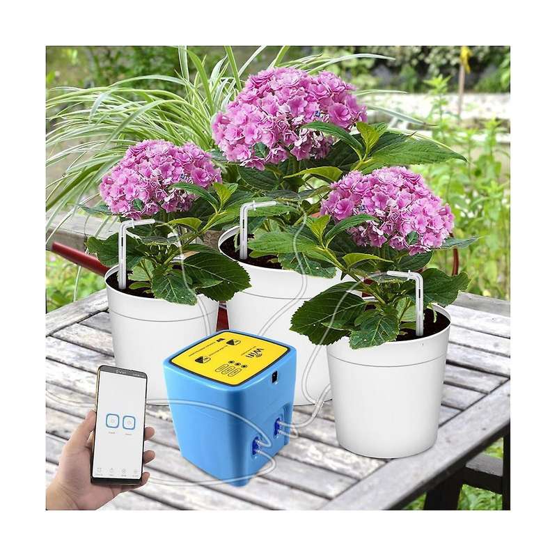 Watering Device Double Pump Timed Automatic Drip Irrigation System Remote APP Controller Garden Too