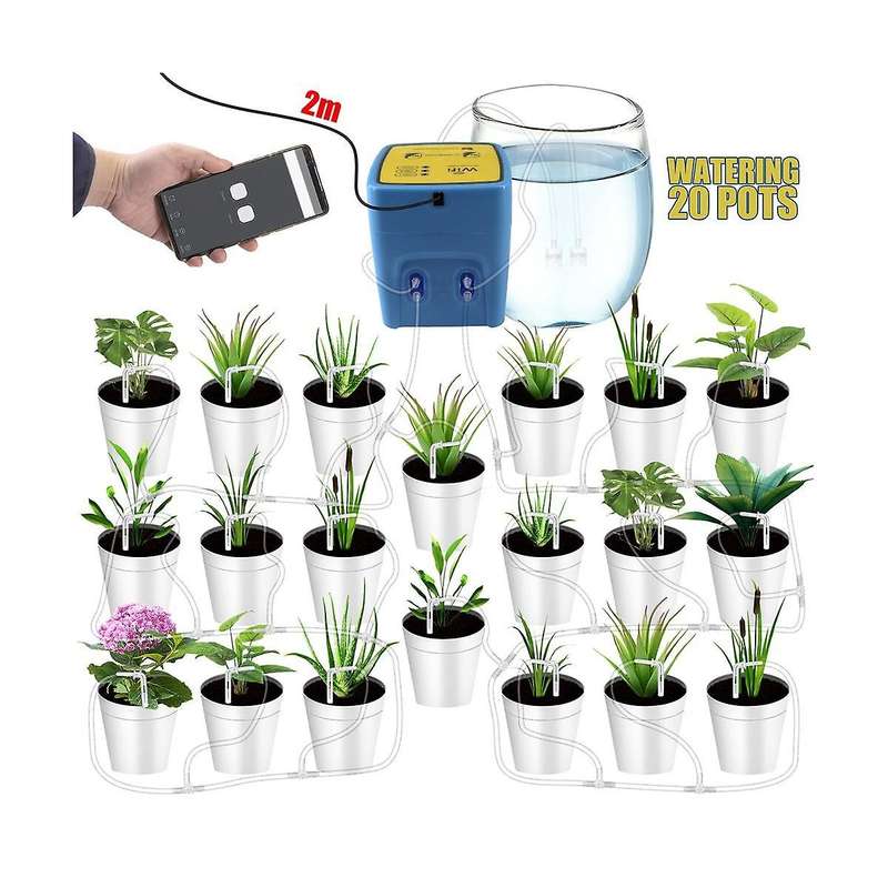 Watering Device Double Pump Timed Automatic Drip Irrigation System Remote APP Controller Garden Too