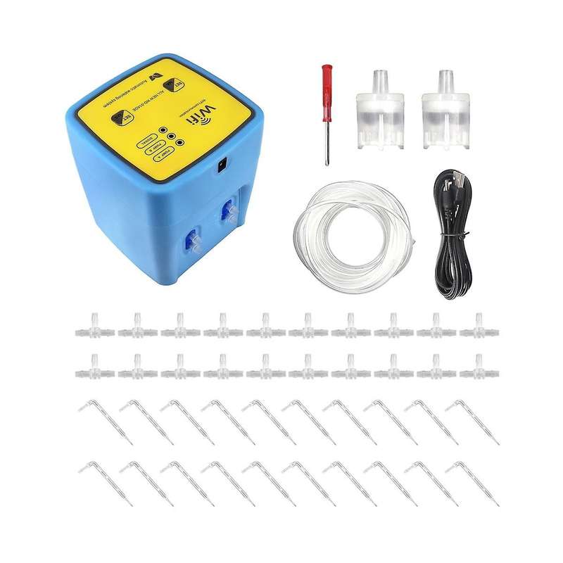Watering Device Double Pump Timed Automatic Drip Irrigation System Remote APP Controller Garden Too