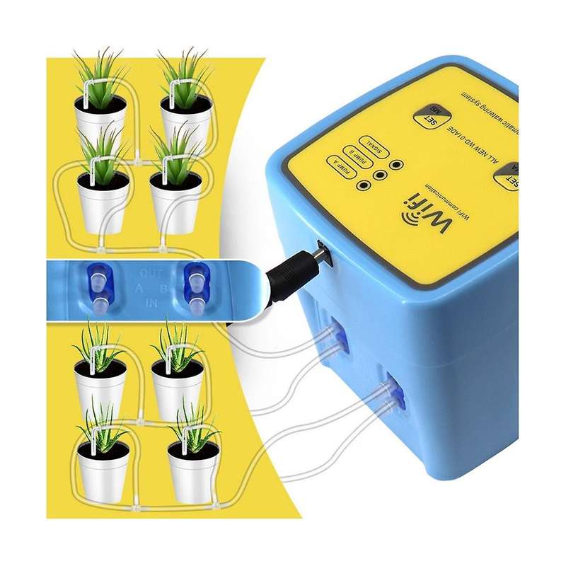 Watering Device Double Pump Timed Automatic Drip Irrigation System Remote APP Controller Garden Too