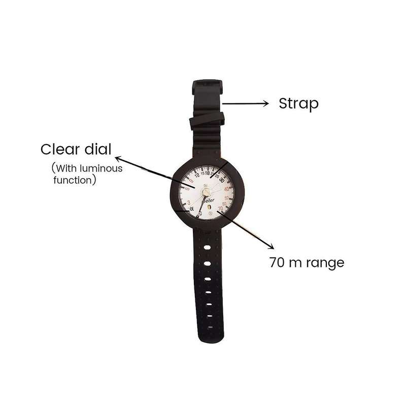 Waterproof Diving Compass Underwater Caving Camping Compass with Wristband Diving Scuba Watchband